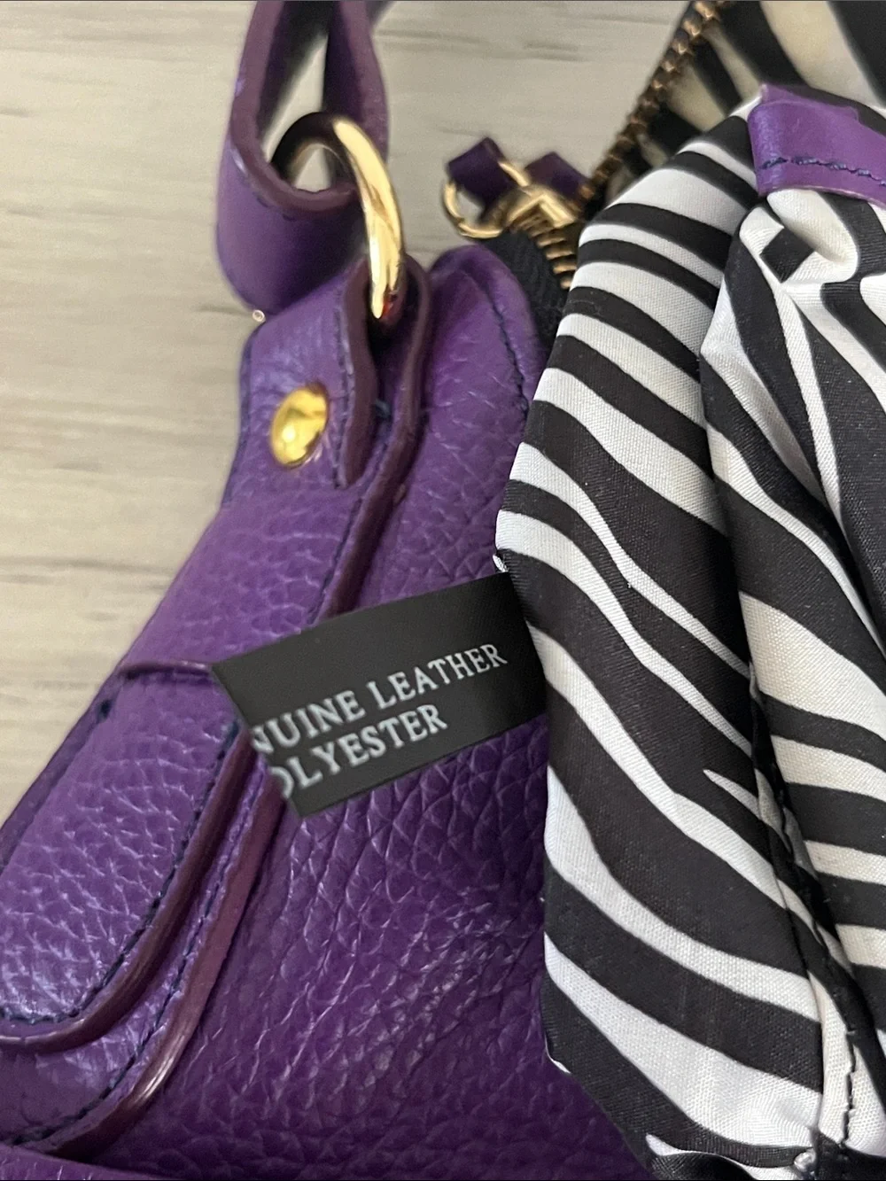 MAXX New York Purple Leather Tassel Crossbody Bag